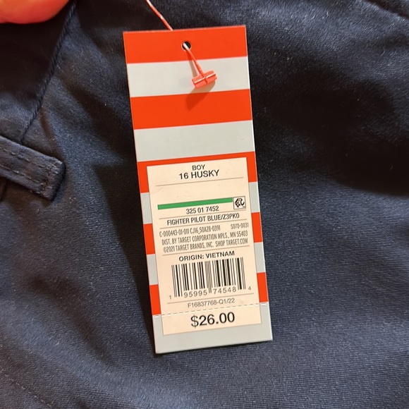 Cat & Jack Boys Straight Leg Adjustable Waist Chino Pant, Fighter Pilot … - Picture 12 of 14